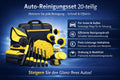 Auto Reinigungsset 20 teilig mit Bürsten Mikrofasertüchern und Zubehör für Auto Innen und Außen Reinigung