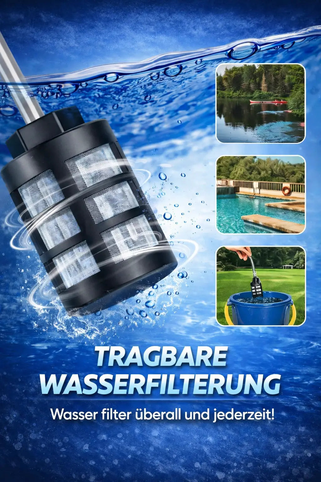 Tragbare Wasserfilterung für kabellosen Hochdruckreiniger zur Auto Reinigung